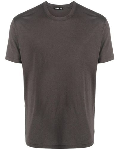 Tom Ford Crew-Neck Short-Sleeve T-Shirt - Grey