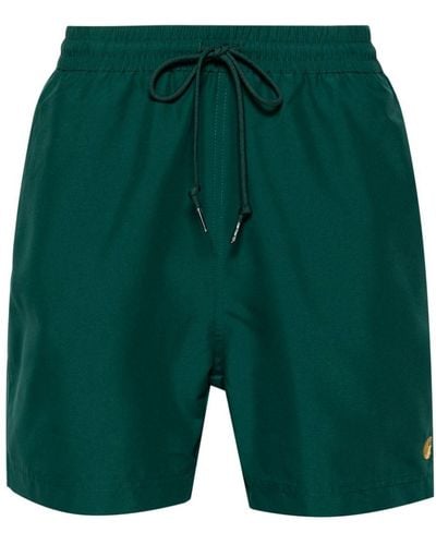 Carhartt Chase Logo-embroidered Swim Shorts - Green