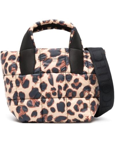 VEE COLLECTIVE Mini sac cabas à imprimé léopard - Noir