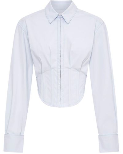 Dion Lee コルセットスタイル クロップドシャツ - ホワイト
