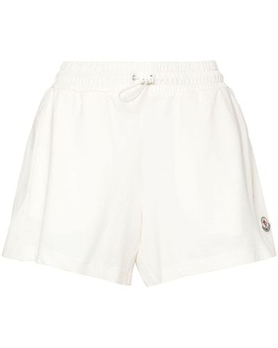 Moncler Logo-appliqué Jersey Shorts - White