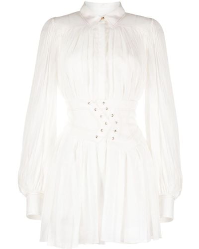 Acler Airlie Pleated Dress - White