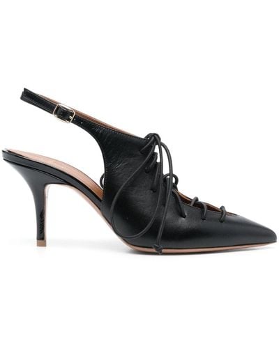 Malone Souliers Alessandra 90mm Lace-up Fastening Court Shoes - Black