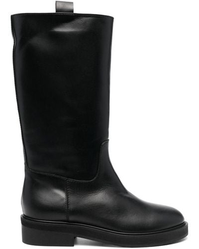 Via Roma 15 Polished-leather Boots - Black