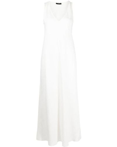 Voz V-neck Maxi Dress - White