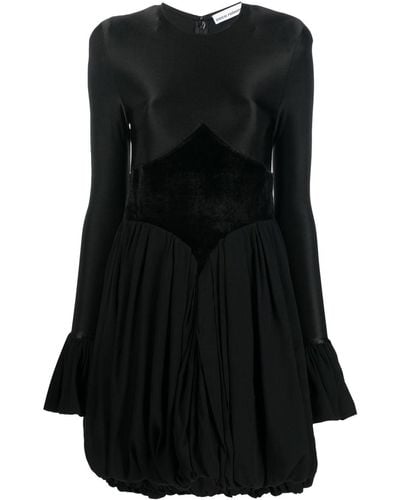 Rabanne Panelled Flare Dress Black