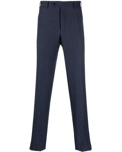 Canali Straight-leg Wool Pants - Blue