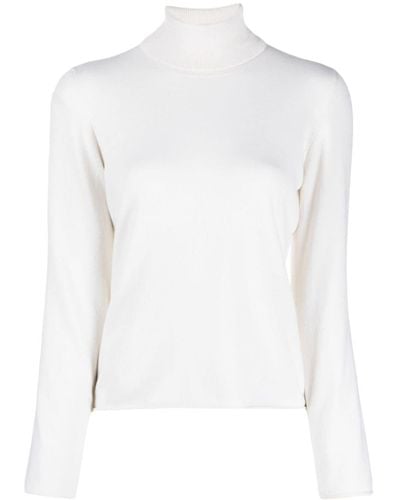 Barba Napoli Mock-neck Cashmere Sweater - White