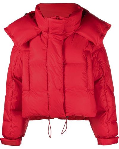 Bacon Feather-down Puffer Coat - Red