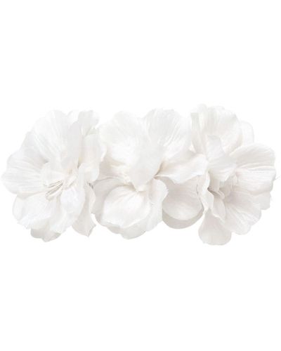 Jennifer Behr Barrette Gardenia à appliqué floral - Blanc