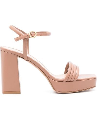 Gianvito Rossi Lena 70mm Leather Sandals - Pink