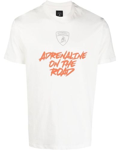 Automobili Lamborghini T-shirt Met Print - Wit