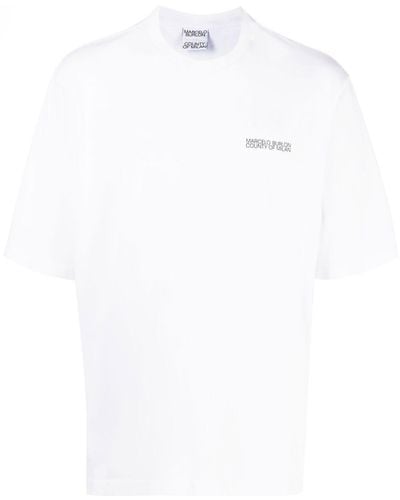 Marcelo Burlon Tempera Cross Over Print T-shirt - White