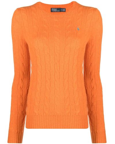 Polo Ralph Lauren Julianna Cable-knit Sweater - Orange