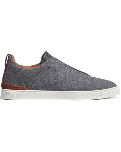Zegna 14milmil14 Triple Stitch Sneakers - Grey