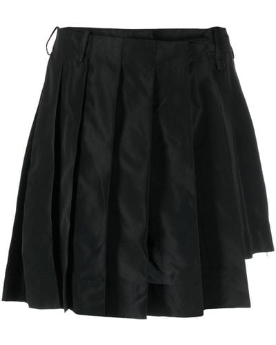 Simone Rocha High-waisted Asymmetric-hem Skirt - Black