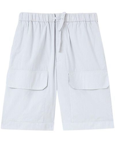 Jil Sander Striped knee-length bermuda shorts - Blau