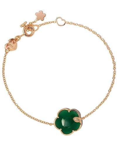 Pasquale Bruni 18kt Rose Gold Petit Joli Agate And Diamond Bracelet - Green