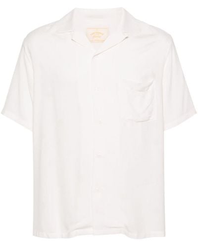Portuguese Flannel Patterned-jacquard Shirt - White
