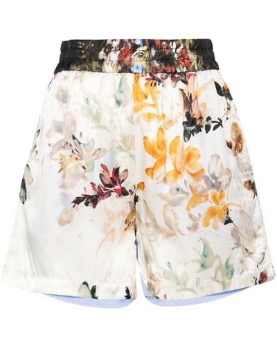 Munthe Merci Panelled-design Shorts - White