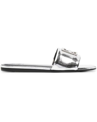 Givenchy Slippers Met Metallic-effect - Wit