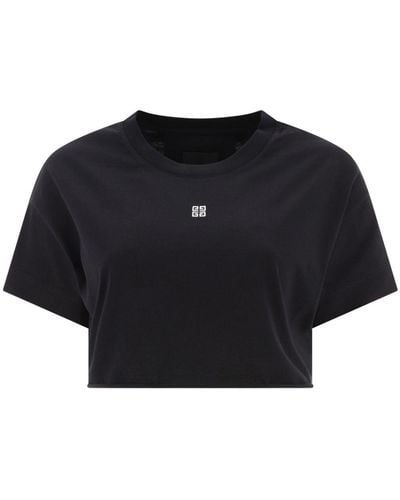 Givenchy Cropped cotton T-shirt - Schwarz