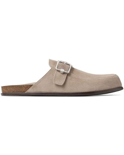 Jimmy Choo Etta Suede Loafers - Natural
