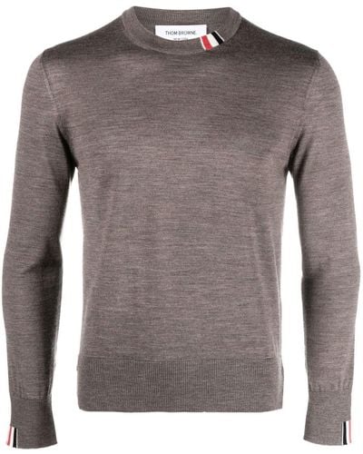 Thom Browne Gestrickter Pullover - Grau