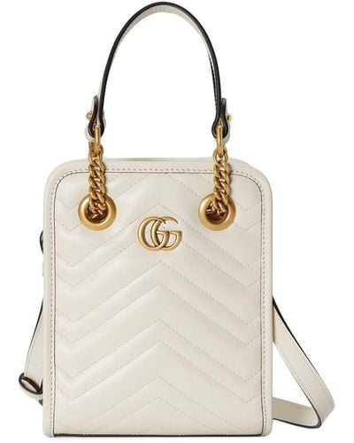 Gucci Mini GG Marmont Umhängetasche - Weiß