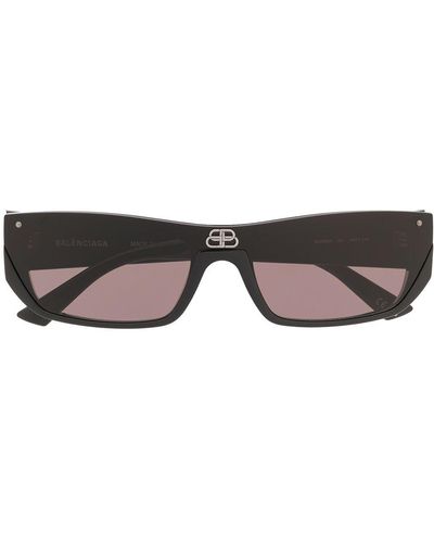 Balenciaga Balenciaga Shield Rectangle Glasses Black - Brown