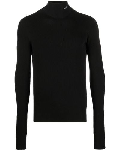 Prada Slim-fit Cotton Roll Neck Sweater - Black