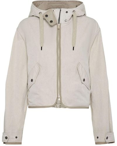 Brunello Cucinelli Hooded Cotton-blend Jacket - Multicolour