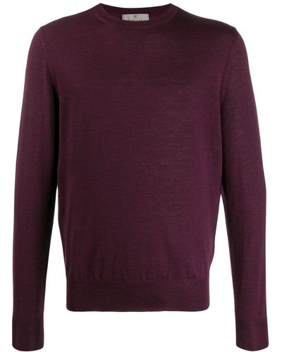Canali Crew Neck Sweater - Purple
