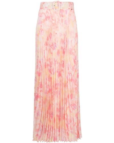 Liu Jo Floral-print Pleated Maxi Skirt - Pink