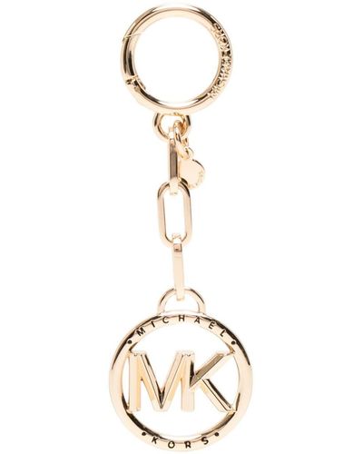 Michael Kors Engraved-logo Keyring - Metallic