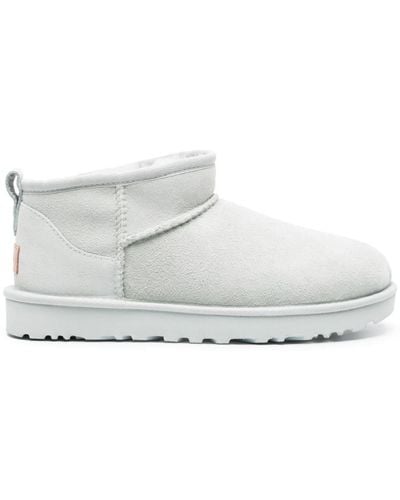UGG Classic Ultra Mini Suede Boots - White