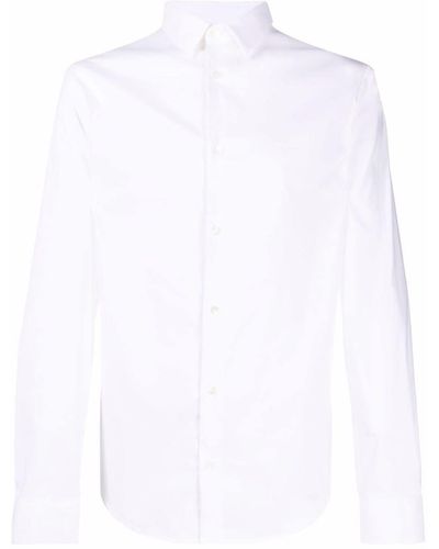 Emporio Armani Hemd mit Logo-Patch - Weiß
