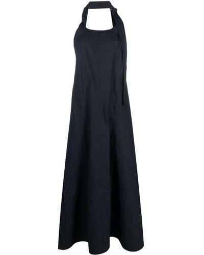 Studio Nicholson Open-back Flared Long Dress - Blue