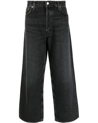Agolde Mid-rise Wide-leg Jeans - Grey