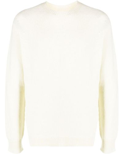 Jil Sander Round-neck Cashmere Sweater - White