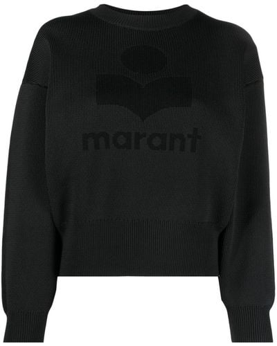 Isabel Marant Crew-neck Ribbed Sweater - Black