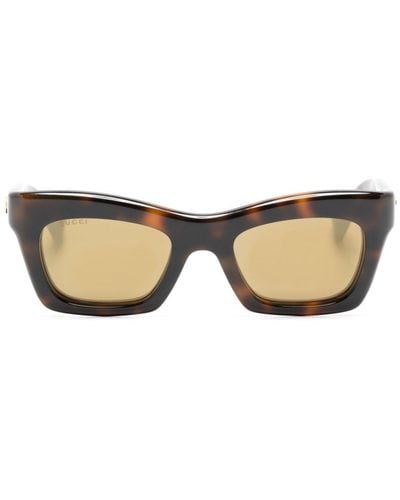 Gucci Klassische Cat-Eye-Sonnenbrille - Natur