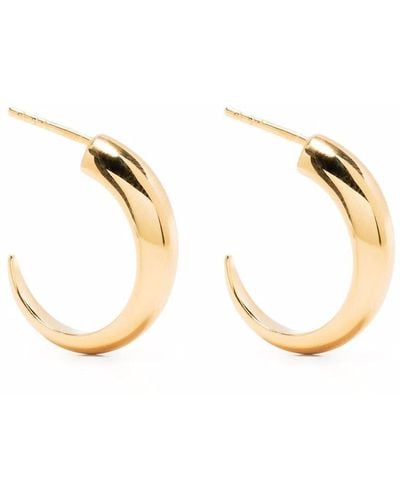 Missoma Medium Plain Claw Hoop Earrings - Metallic