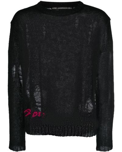 ANDERSSON BELL Pullover im Distressed-Look - Schwarz