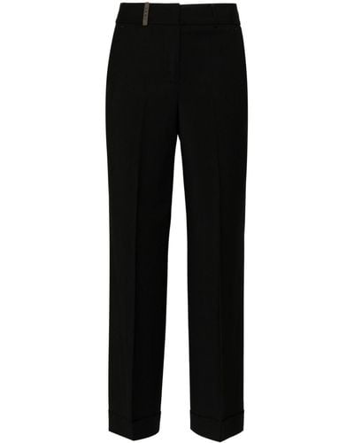 Peserico Patch-detail Tailored Trousers - Black