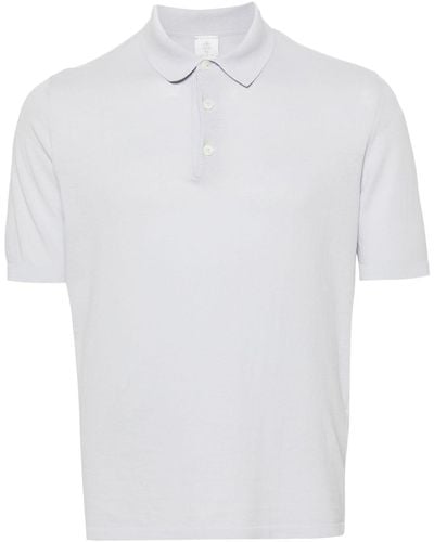 Eleventy Short-sleeve Cotton Polo Shirt - White