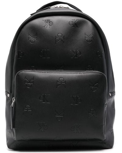 Calvin Klein Logo-debossed Backpack - Black
