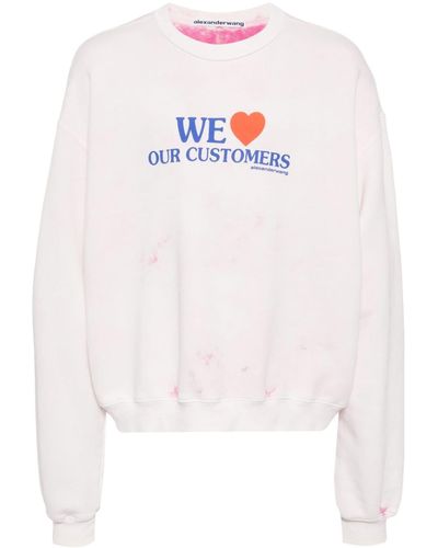 Alexander Wang We Love Our Customers Cotton Sweatshirt - White