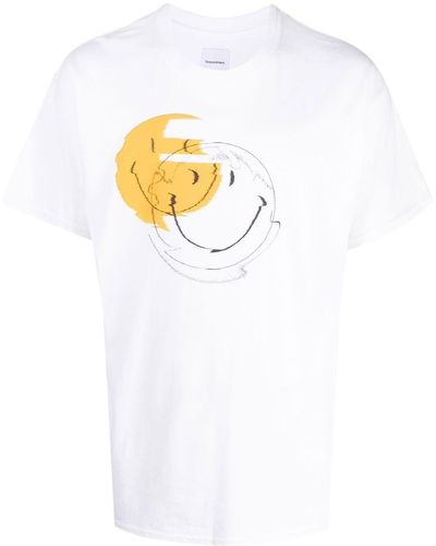 Sasquatchfabrix. Smile-print Cotton T-shirt - White