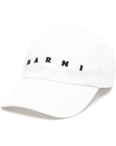 Marni Logo-embroidered Baseball Cap - White